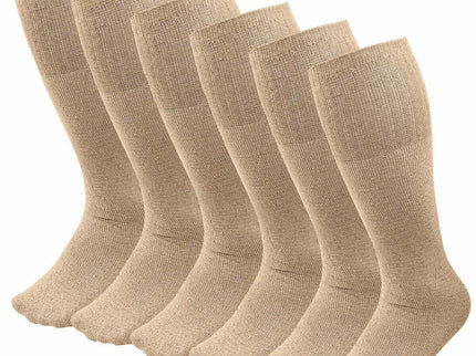 6 Pairs Pack Men's Athletic Tube Socks Running Sports "OVER THE CALF" Full Cushioned Premium Soft Cotton