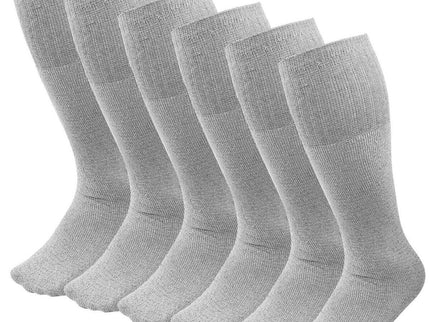 6 Pairs Pack Men's Athletic Tube Socks Running Sports "OVER THE CALF" Full Cushioned Premium Soft Cotton