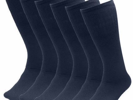 6 Pairs Pack Men's Athletic Tube Socks Running Sports "OVER THE CALF" Full Cushioned Premium Soft Cotton