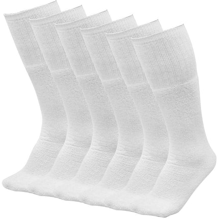 6 Pairs Pack Men's Athletic Tube Socks Running Sports "OVER THE CALF" Full Cushioned Premium Soft Cotton