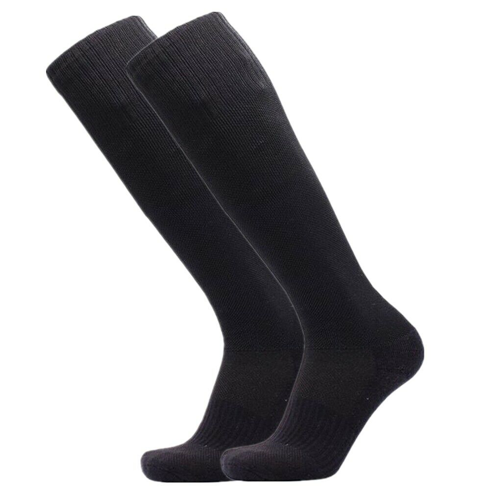 WOMEN'S COTTON TUBE SOCKS, REFEREE STYLE, SIZE 9-15 SOLID BLACK