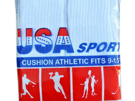 WOMEN'S COTTON TUBE SOCKS, REFEREE STYLE, SIZE 9-15 SOLID WHITE