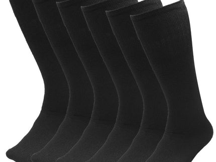 6 Pairs Pack Men's Athletic Tube Socks Running Sports "OVER THE CALF" Full Cushioned Premium Soft Cotton