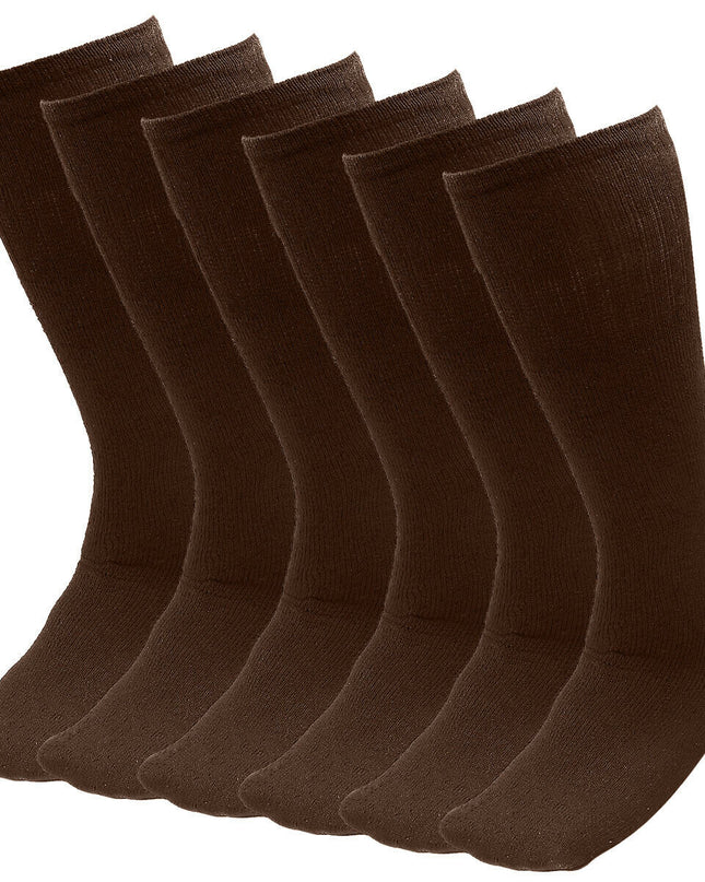 6 Pairs Pack Men's Athletic Tube Socks Running Sports "OVER THE CALF" Full Cushioned Premium Soft Cotton