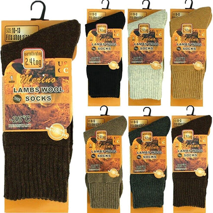 Marino Wool Socks Men 6 Pairs Premium Thermal Socks Insulated for Cold Weather Comfortable Warm Winter Socks