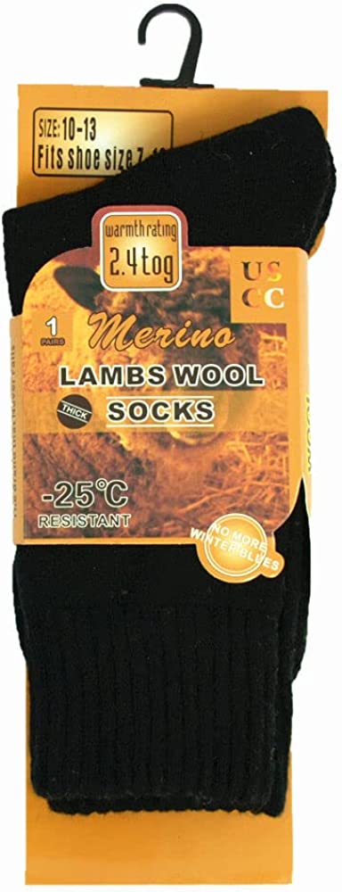 Marino Wool Socks Men 6 Pairs Premium Thermal Socks Insulated for Cold Weather Comfortable Warm Winter Socks