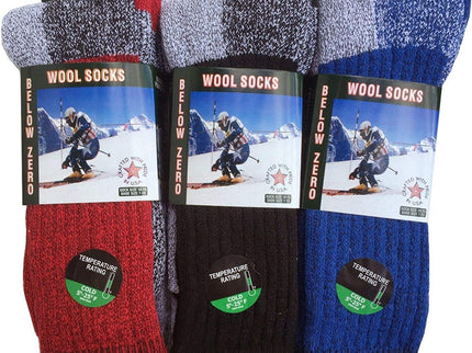 Marino Wool Socks Men 6 Pairs Premium Thermal Socks Insulated for Cold Weather Comfortable Warm Winter Socks