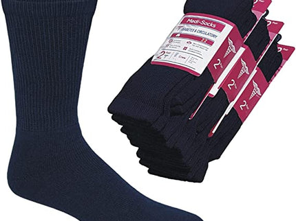 Compression Diabetic Socks Womens, for Neuropathy Pain, Cotton Premium Non-Binding Crew&Ankle Socks 9-11(6Pairs)