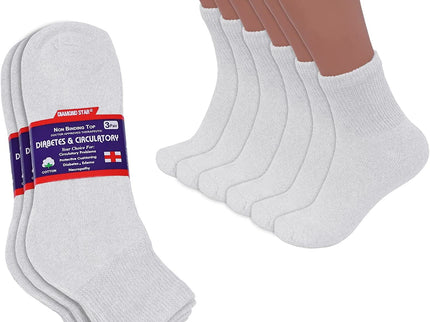 3-12 Pairs Men Women Circulatory Health Diabetic Ankle Quarter Socks  9-11 10-13 13-15