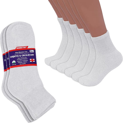 3-12 Pairs Men Women Circulatory Health Diabetic Ankle Quarter Socks  9-11 10-13 13-15