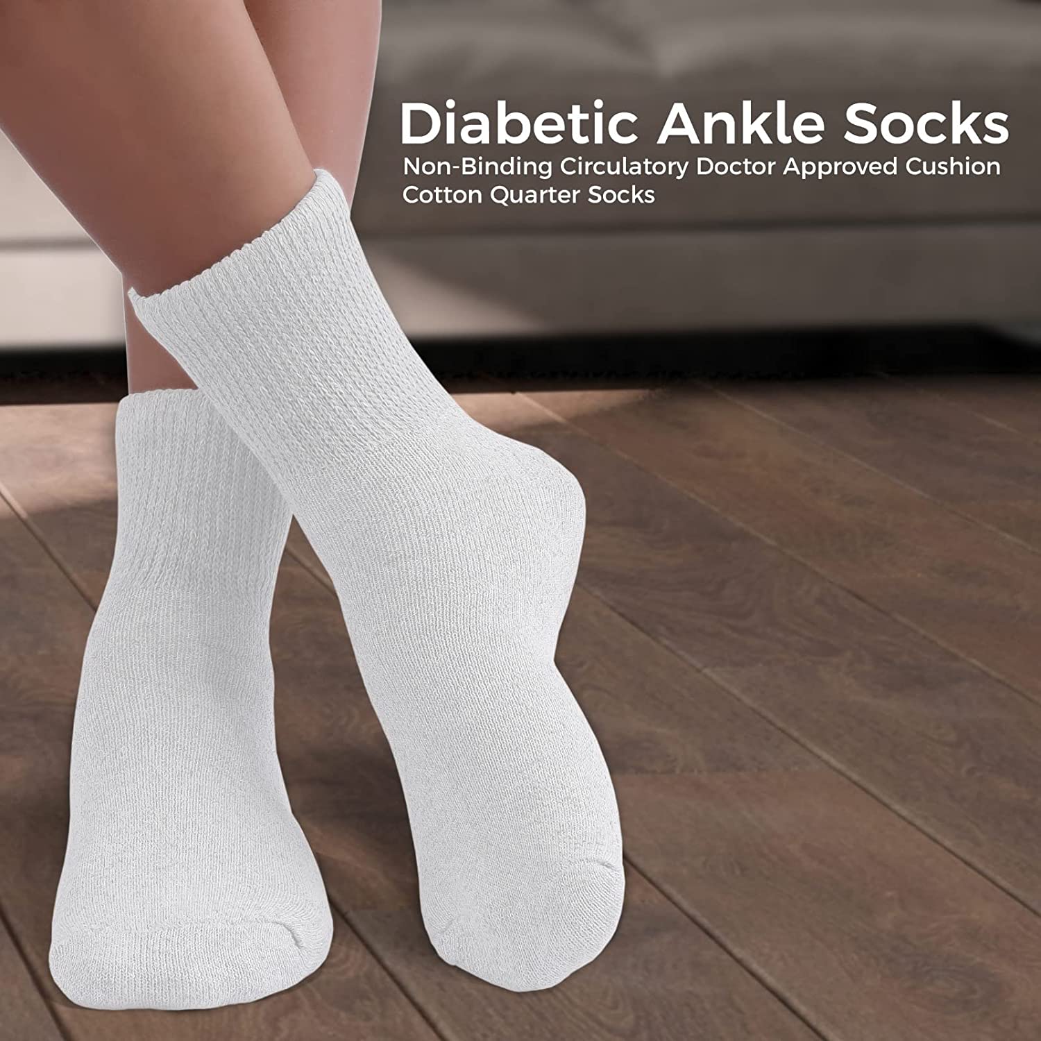3-12 Pairs Men Women Circulatory Health Diabetic Ankle Quarter Socks  9-11 10-13 13-15