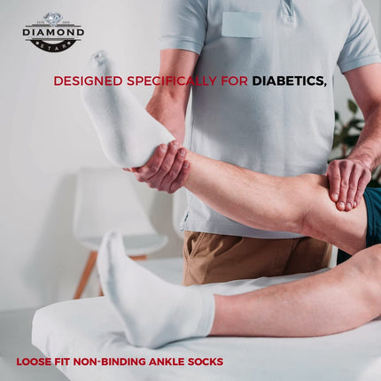 3-12 Pairs Men Women Circulatory Health Diabetic Ankle Quarter Socks  9-11 10-13 13-15