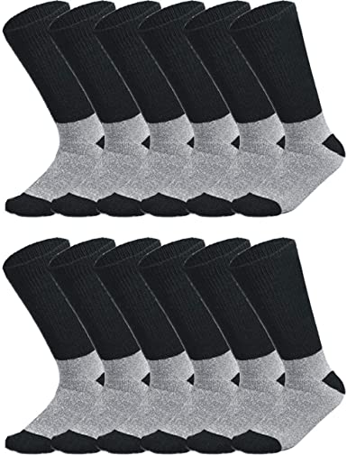 3, 6 or 12 Pairs Pack Doctor Recommend Thermal Diabetic Crew Soft Cotton Socks Keep Foot Warm Non-Binding Top