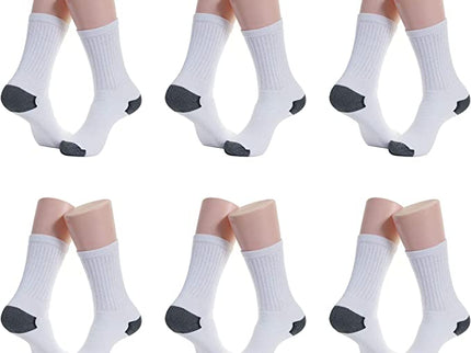 Vinco 12 Pairs Women's & Men's Socks Bulk Moisture Wicking Casual Sports Crew Socks Bulk for Homeless,Charity Socks