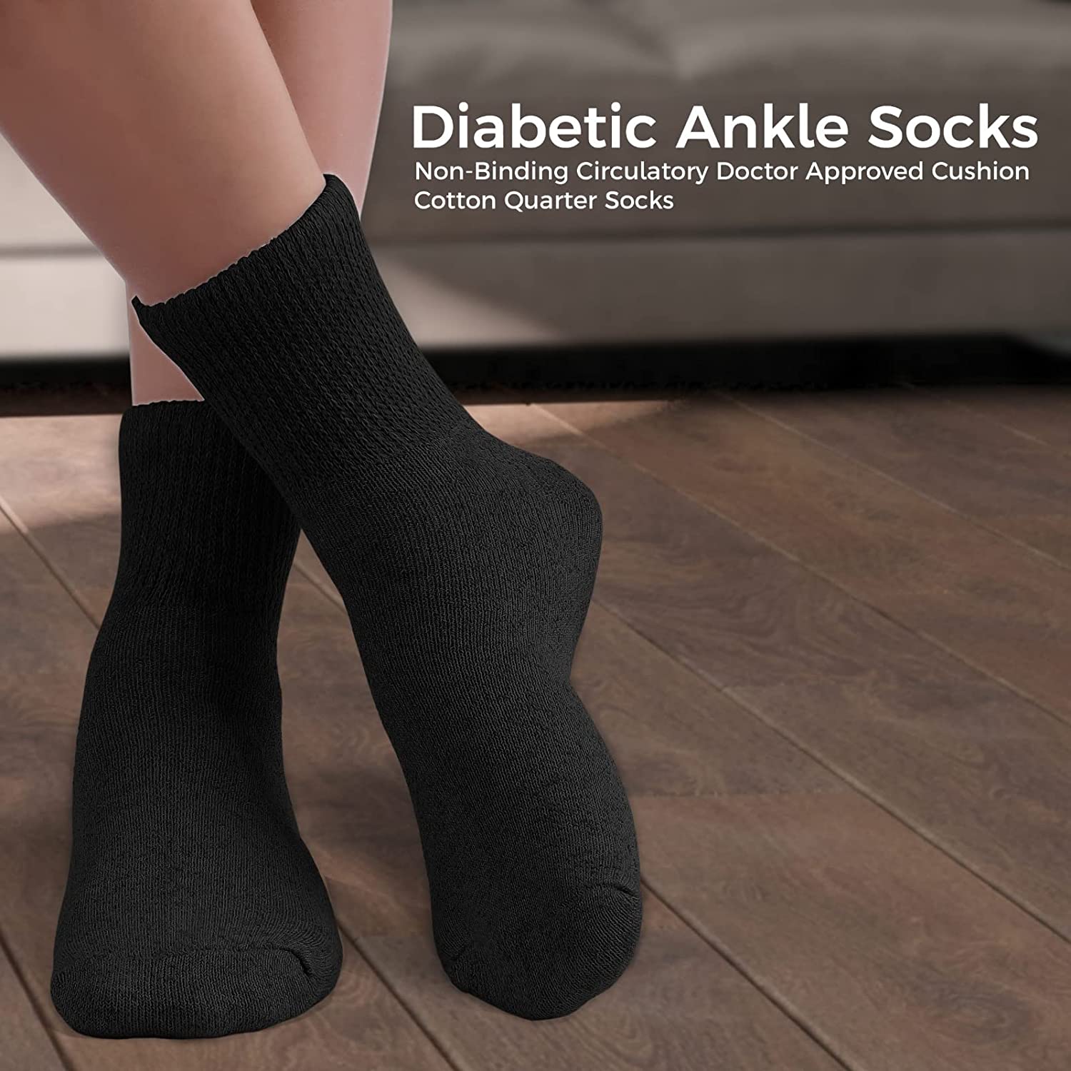 3-12 Pairs Men Women Circulatory Health Diabetic Ankle Quarter Socks  9-11 10-13 13-15
