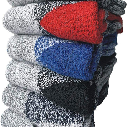 Marino Wool Socks Men 6 Pairs Premium Thermal Socks Insulated for Cold Weather Comfortable Warm Winter Socks