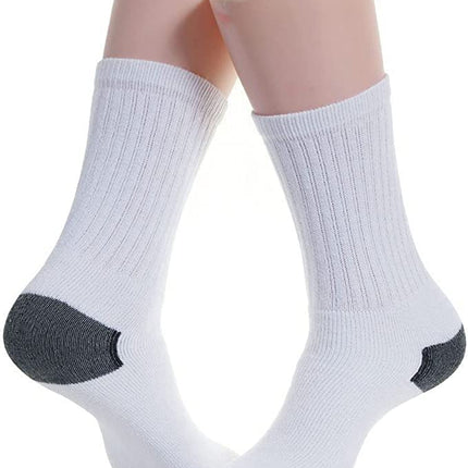 Men’s 12 Pairs Sports Crew Socks Cotton Heel/Toe Athletic Socks